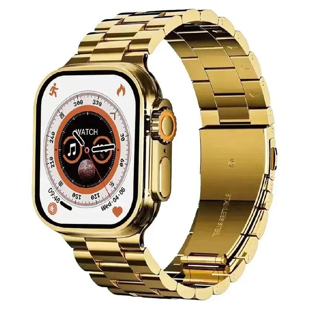 Smart Watch With Heart Rate Monitoring _ 1 Pc Health Tracker in Gold & Orange